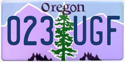 OR license plate 023UGF