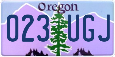 OR license plate 023UGJ