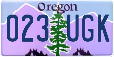 OR license plate 023UGK