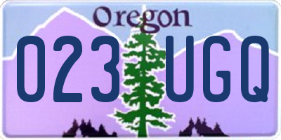 OR license plate 023UGQ