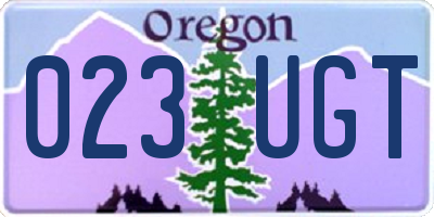 OR license plate 023UGT