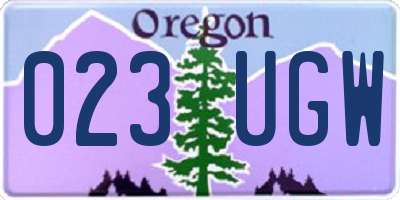 OR license plate 023UGW