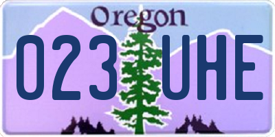 OR license plate 023UHE