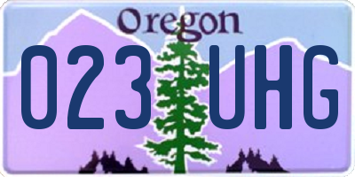 OR license plate 023UHG