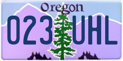 OR license plate 023UHL