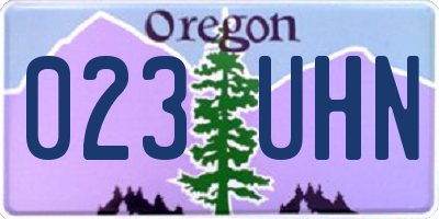 OR license plate 023UHN
