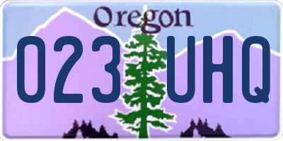OR license plate 023UHQ