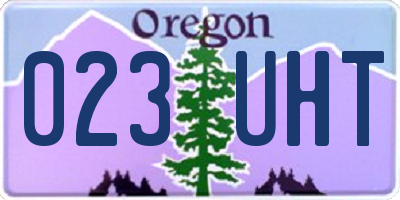 OR license plate 023UHT
