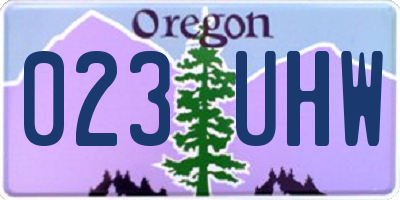 OR license plate 023UHW