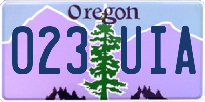 OR license plate 023UIA