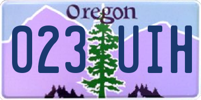 OR license plate 023UIH