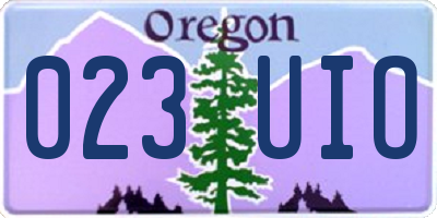 OR license plate 023UIO