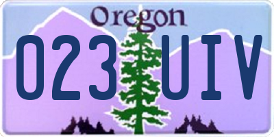 OR license plate 023UIV