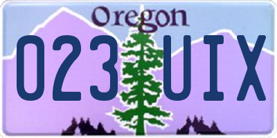 OR license plate 023UIX