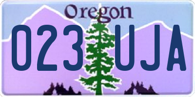 OR license plate 023UJA