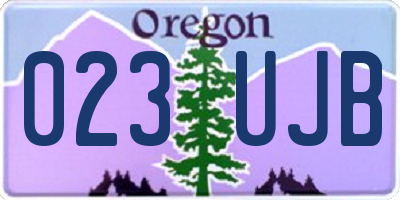 OR license plate 023UJB