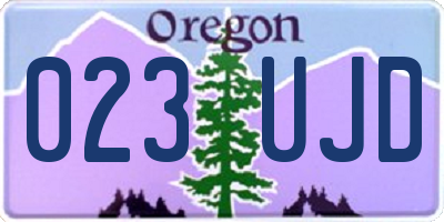 OR license plate 023UJD