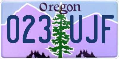 OR license plate 023UJF