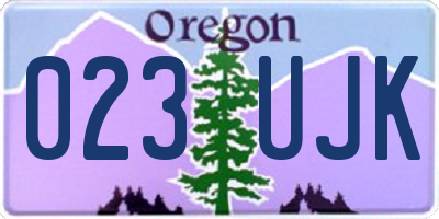OR license plate 023UJK