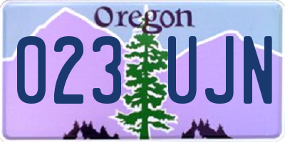 OR license plate 023UJN