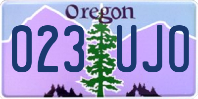 OR license plate 023UJO