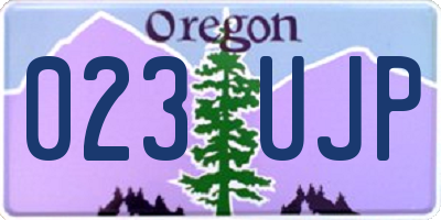 OR license plate 023UJP