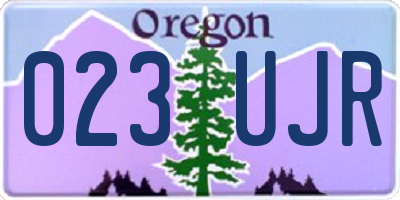 OR license plate 023UJR