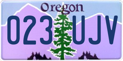 OR license plate 023UJV