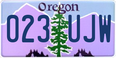 OR license plate 023UJW