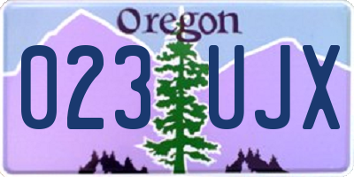 OR license plate 023UJX