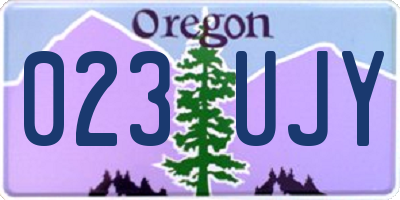 OR license plate 023UJY