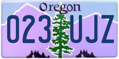 OR license plate 023UJZ