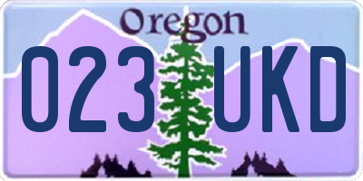 OR license plate 023UKD