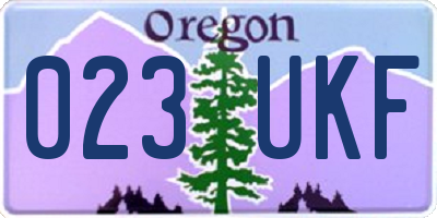 OR license plate 023UKF
