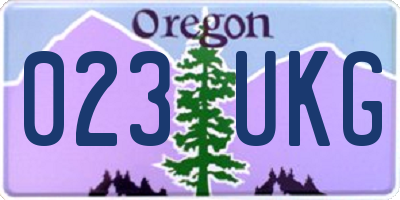 OR license plate 023UKG