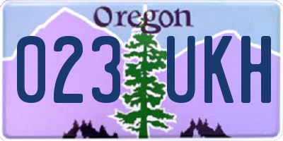OR license plate 023UKH