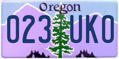 OR license plate 023UKO