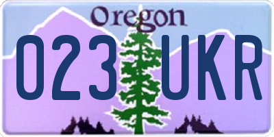 OR license plate 023UKR