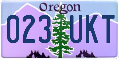 OR license plate 023UKT