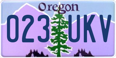 OR license plate 023UKV