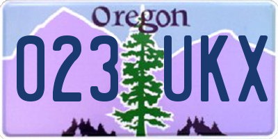 OR license plate 023UKX