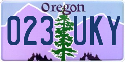 OR license plate 023UKY