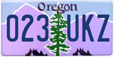 OR license plate 023UKZ