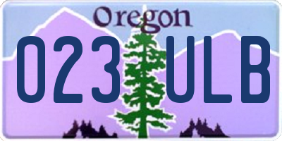 OR license plate 023ULB