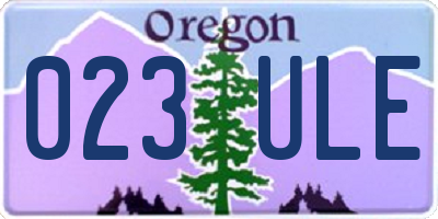 OR license plate 023ULE