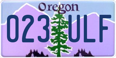OR license plate 023ULF