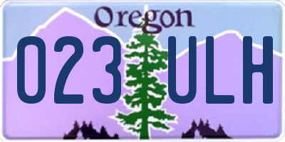 OR license plate 023ULH