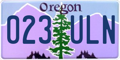 OR license plate 023ULN
