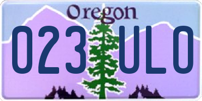 OR license plate 023ULO