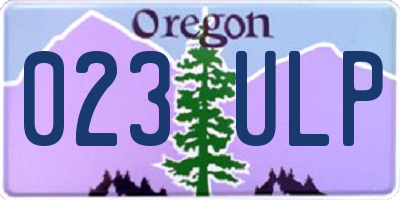 OR license plate 023ULP